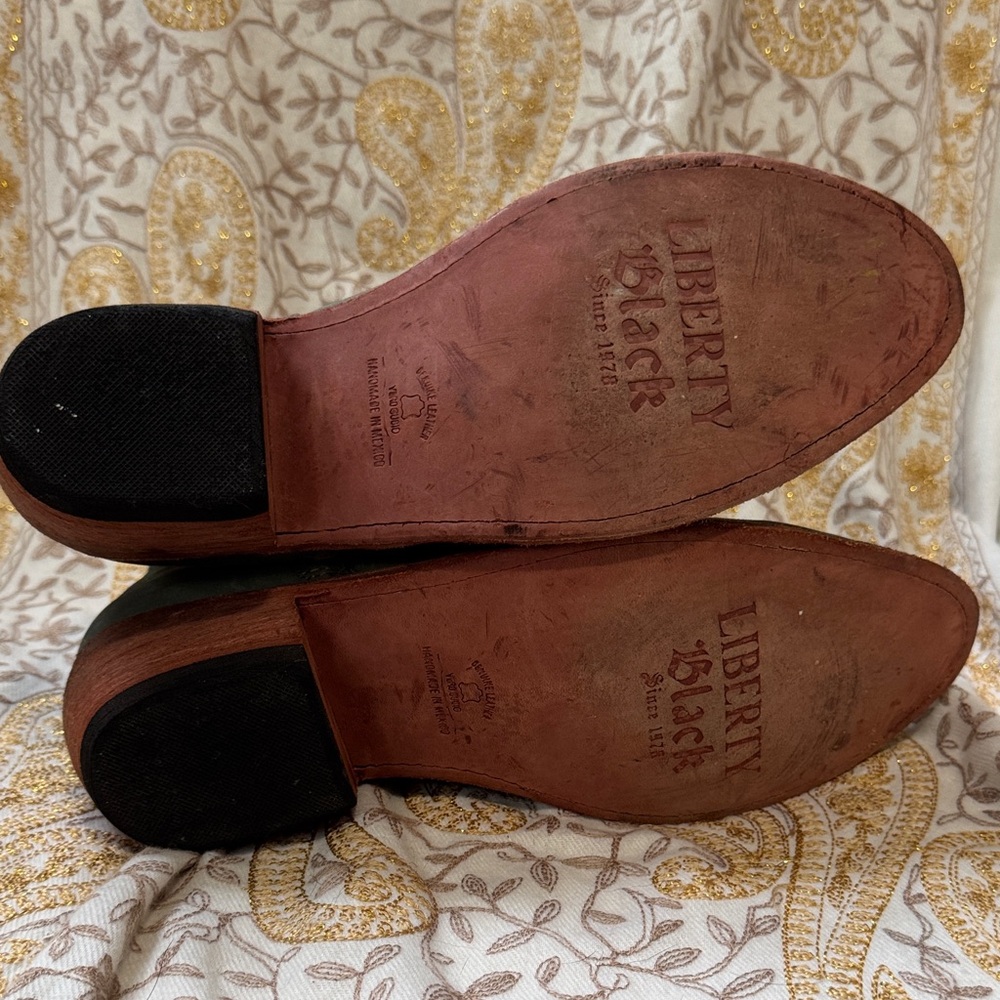 Liberty Black Stylish leather Teal Ankle Boots - Picture 6 of 6